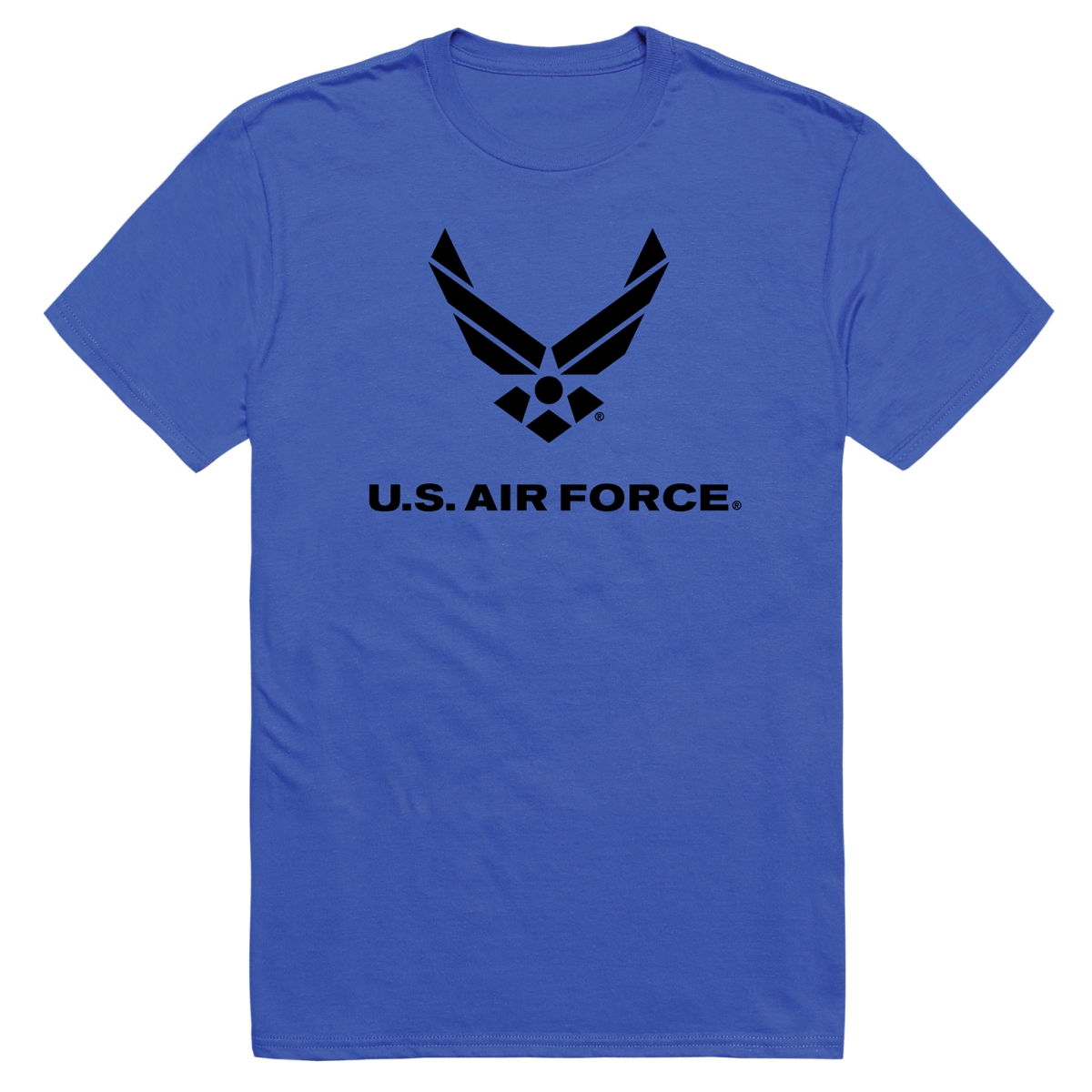 AM5-AF5-RYL-02 Basic Military US Air Force 5 Short Sleeve T-Shirt, Royal Blue - Medium