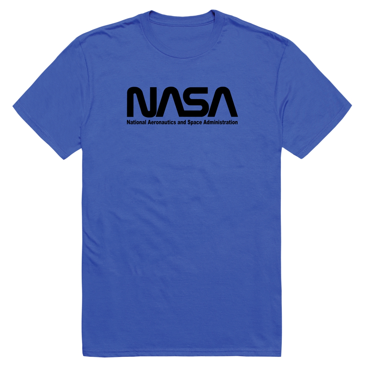 AM5-NS2-RYL-04 Basic Military NASA 2 Short Sleeve T-Shirt, Royal Blue - Extra Large