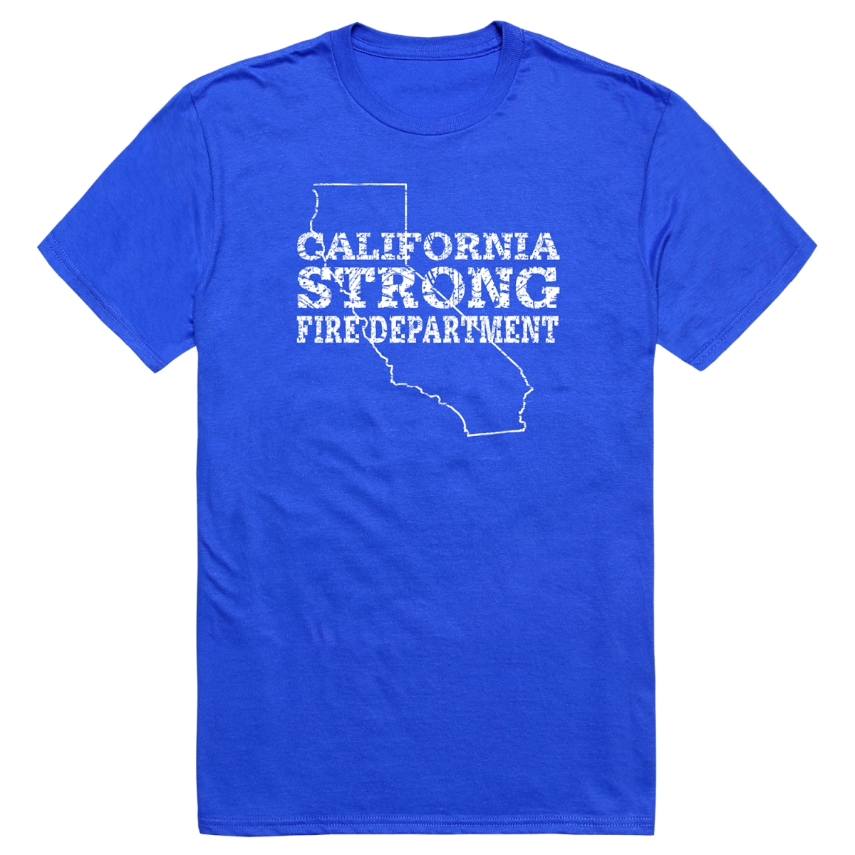 RT1-ST4-RYL-01 Distressed Strong 4 Short Sleeve T-Shirt, Royal Blue - Small