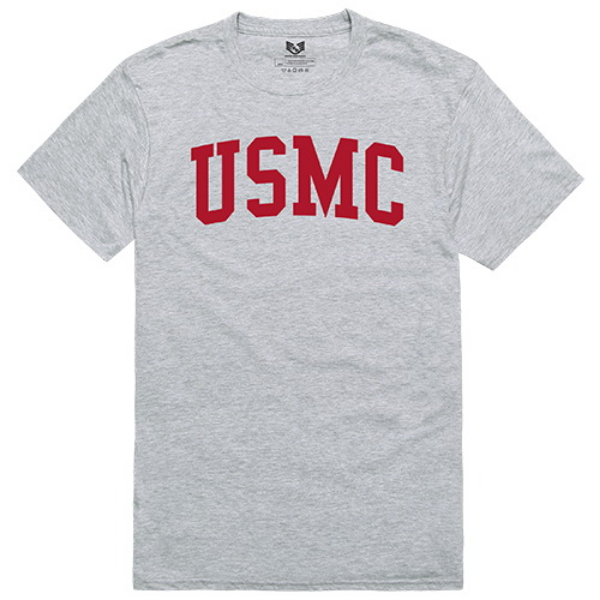 S32-MAR-HGY-03 Game Day Tee Shirt for Men, Marines - Heather Grey - Large