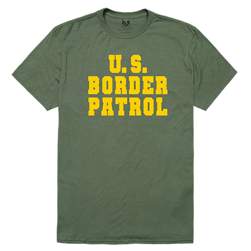 RapidDominance RS2-BOR-OLV-04 U.S. Border Partrol Relaxed Graphic Tee, Olive - Extra Large