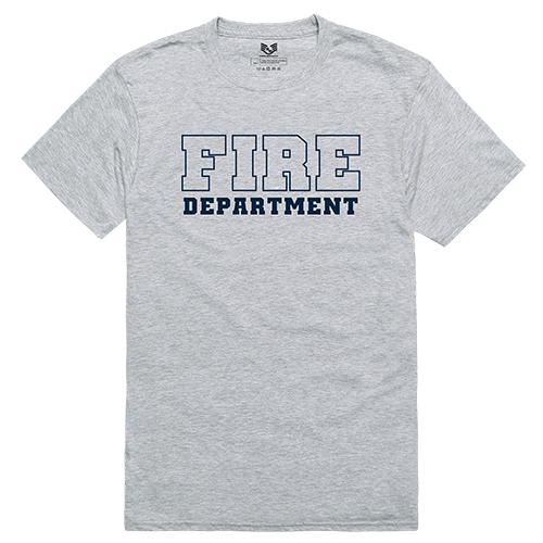 Fire Department Relaxed Graphic Tee - Heather Grey - Medium