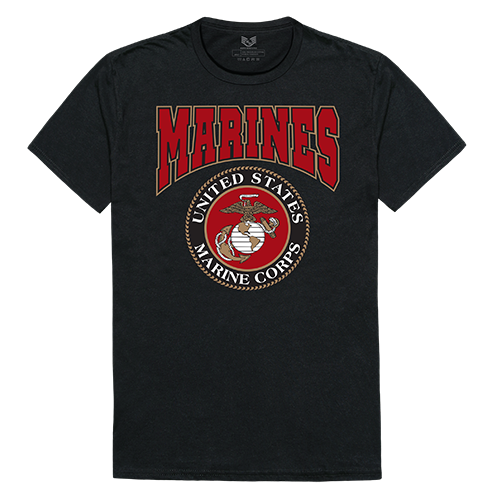 Marines Relaxed Graphic Tee - Black - 2X