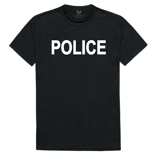 Police Relaxed Graphic Tee - Black - Extra Large