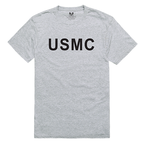 USMC Relaxed Graphic Tee - Heather Grey - Large