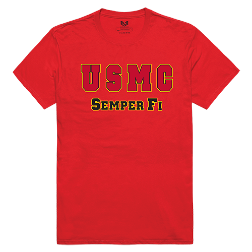 USMC Relaxed Graphic Tee - Red - Small