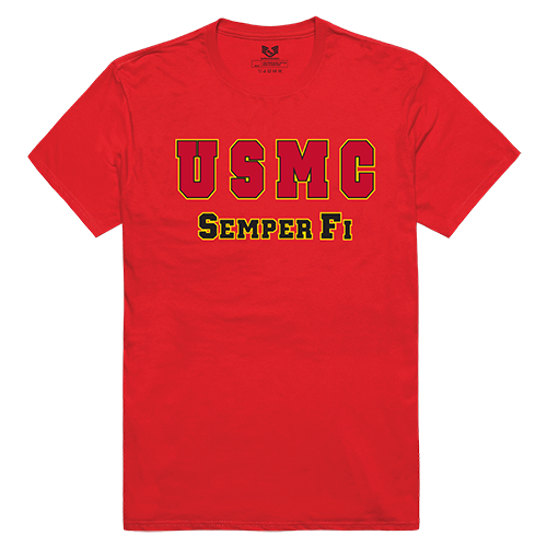 USMC Relaxed Graphic Tee - Red - Medium