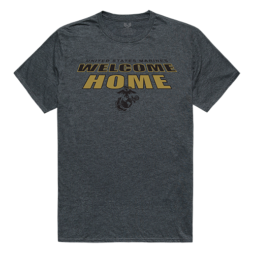 Marines Welcome Home Tee - Heather Charcoal - Small