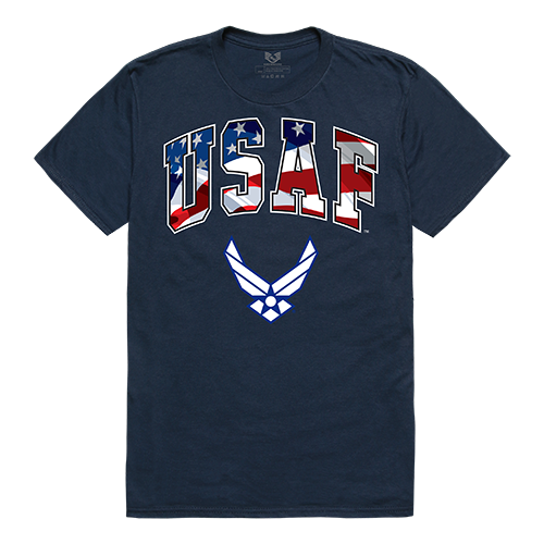 RapidDominance  Air Force Flag Letter Tee, Navy - 2X