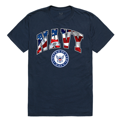 Navy Flag Letter Tee, Navy - Medium