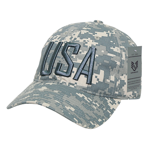USA Text Relaxed Ripstop Cap - ACU