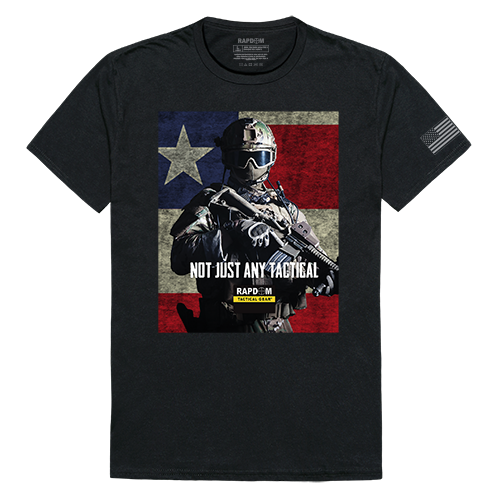 RapidDominance TS1-777-EQ4-01 Not Just Any Tactical Tactical Graphics Tee, Black - Small