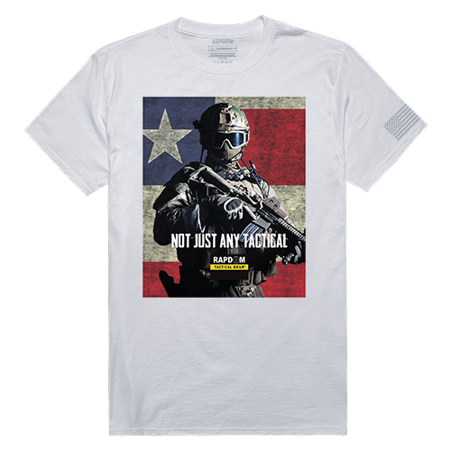 RapidDominance TS1-777-N01-03 Not Just Any Tactical Tactical Graphics Tee, White - Large