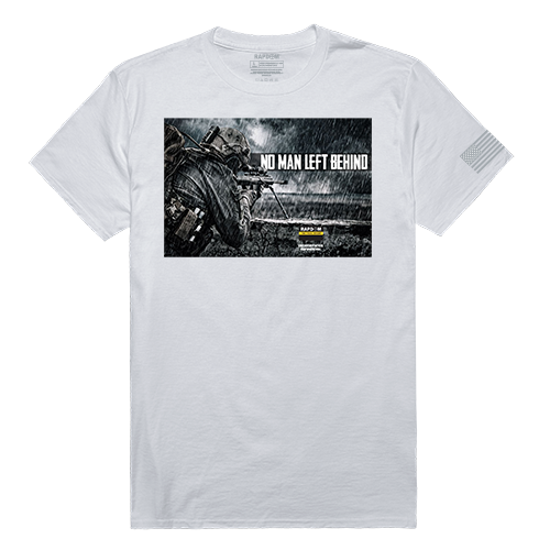 RapidDominance TS1-780-N01-03 No Men Left Behind Tactical Graphics Tee, White - Large