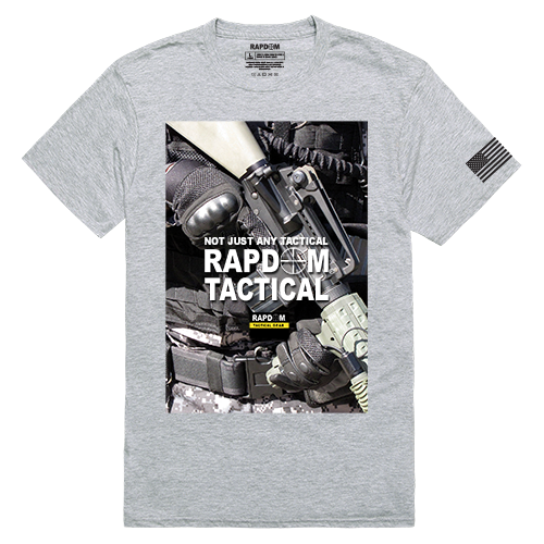 RAPDOM 2 Tactical Graphics Tee - Heather Grey - Large