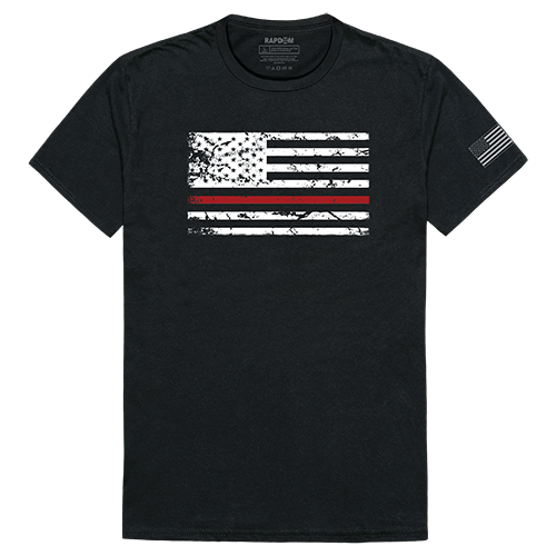 RapidDominance TS1-785-EQ4-01 Thin Blue Line Tactical Graphics Tee, Black - Small