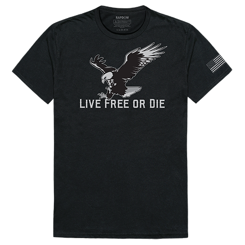 RapidDominance  Live Free or Die Tactical Graphics Tee, Black - Large