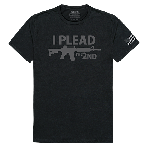 RapidDominance TS1-794-EQ4-01 I Plead the 2nd Tactical Graphics Tee, Black - Small