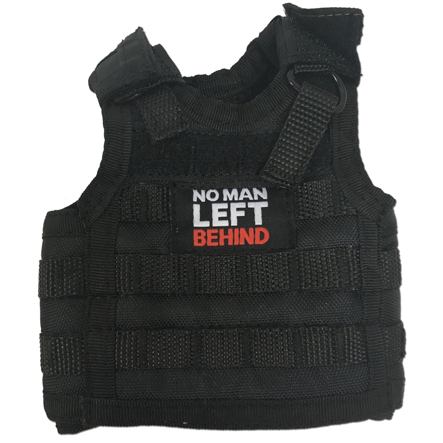 T99-NMLB-BLK Tactical Mini Vest - No Man Left Behind, Black