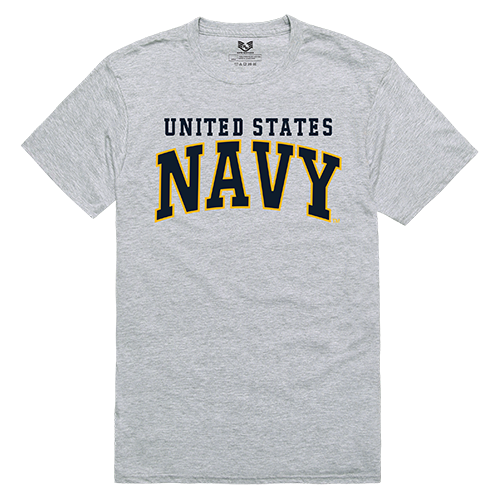 United States Navy 3 Relaxed Graphic T-Shirt, Heather Grey - Medium