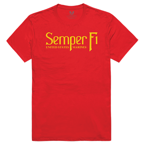 Semper Fi Relaxed Graphic Tees, Red - 2X
