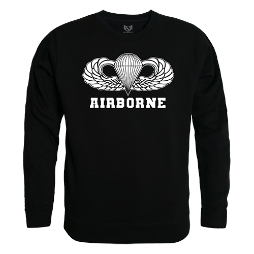 Airborne Graphic Crew Neck T-Shirt, Black - Extra Large