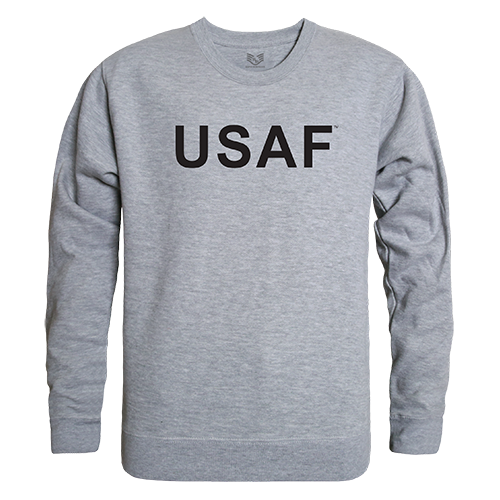Air Force Graphic Crew Neck Sweatshirt, Heather Grey - Large