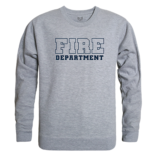 Fire Department Graphic Crew Neck Sweatshirt, Heather Grey - Small