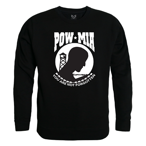 POW MIA Graphic Crew Neck Sweatshirt, Black - 2X