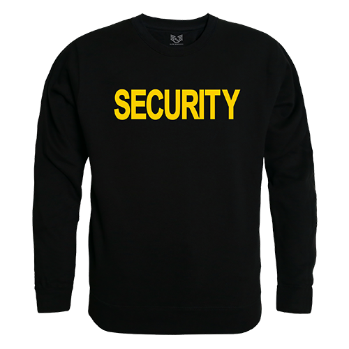 Security 2 Graphic Crew Neck Sweatshirt, Black - Medium