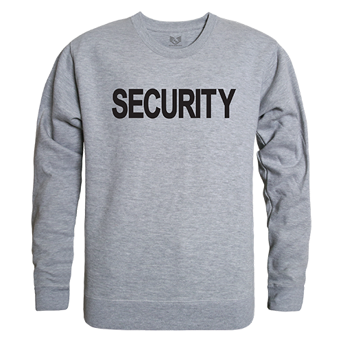 Security Graphic Crew Neck Sweatshirt, Heather Grey - Small