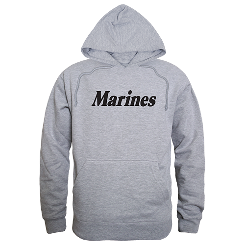 Marines Graphic Pullover Sweatshirt, Heather Grey - Large