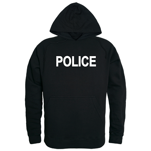 Police Graphic Pullover Sweatshirt, Black - Large