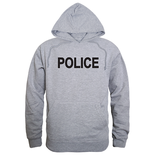 Police Graphic Pullover Sweatshirt, Heather Grey - Small