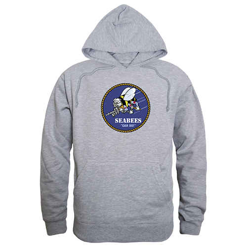 Seabees Graphic Pullover Sweatshirt, Heather Grey - Large