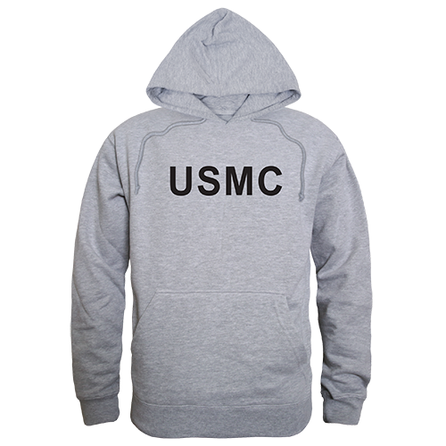 USMC Graphic Pullover Sweatshirt, Heather Grey - Extra Large