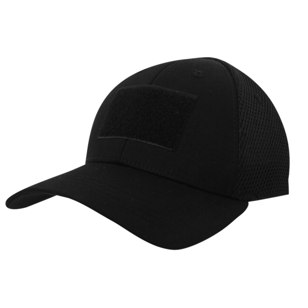Tactical Air Mesh Flex Cap, Black - Small & Medium