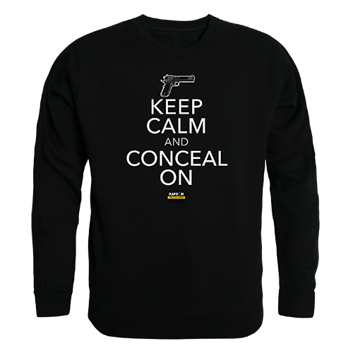Conceal on Graphic Crew Neck Sweatshirt, Black - Large