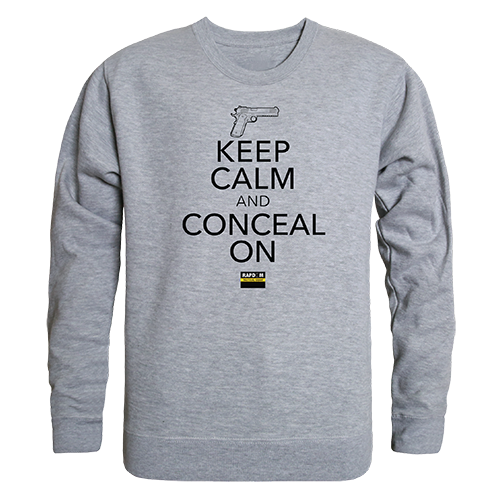 Conceal on Graphic Crew Neck Sweatshirt, Heather Grey - Large