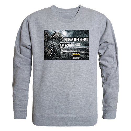 No Men Left Behind Graphic Crew Neck Sweatshirt, Heather Grey - Extra Large