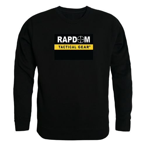 Rapdom Graphic Crew Neck Sweatshirt, Black - Extra Large