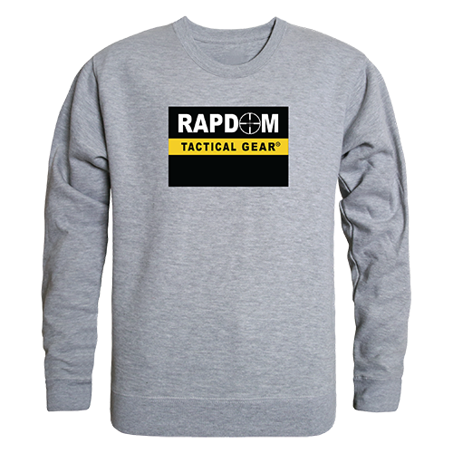 Rapdom Graphic Crew Neck Sweatshirt, Heather Grey - Medium