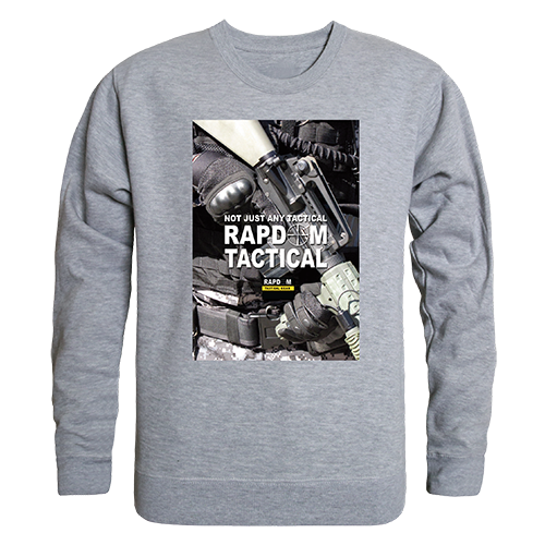 Rapdom2 Graphic Crew Neck Sweatshirt, Heather Grey - Extra Large