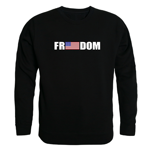 Freedom Graphic Crew Neck Sweatshirt, Black - Medium