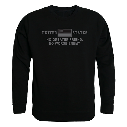 No Greater Friend Graphic Crew Neck Sweatshirt, Black - Extra Large