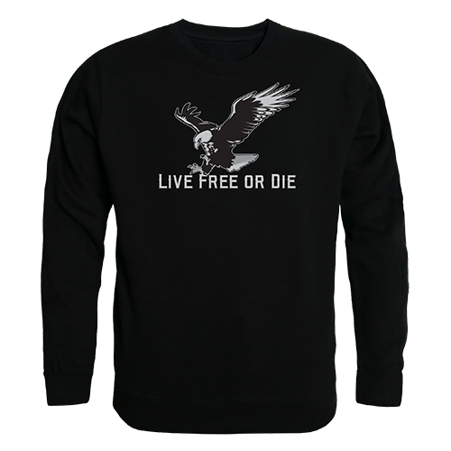 Live Free Graphic Crew Neck Sweatshirt, Black - Medium