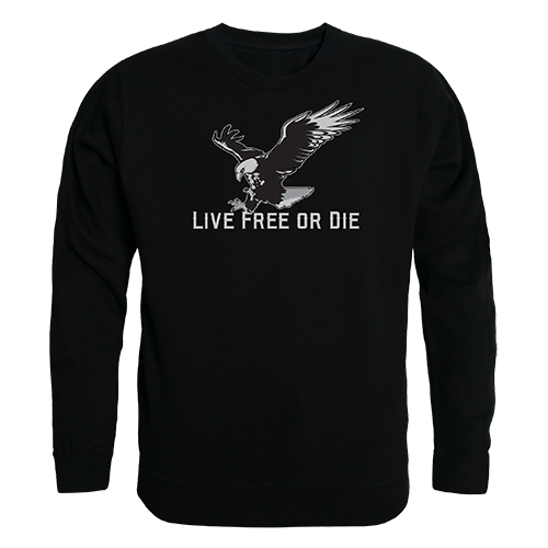 TS2-793-BLK-05 Live Free Graphic Crew Neck Sweatshirt, Black - 2X