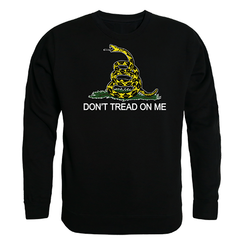 Gadsden Graphic Crew Neck Sweatshirt, Black - 2X