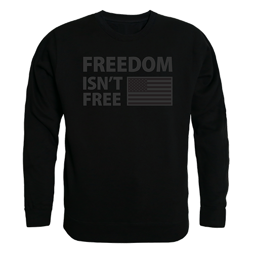 Freedom Isnt Graphic Crew Neck Sweatshirt, Black - Large