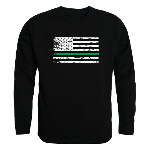 TGL Flag Graphic Crew Neck Sweatshirt, Black - Small